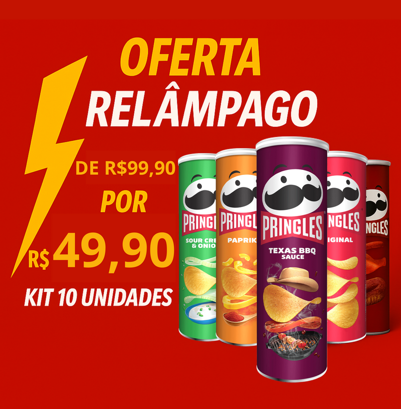 A Batata Pringles Original - Kit com 10 unidades Promoção
